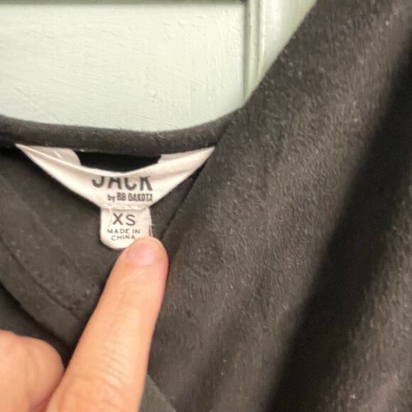 Jack BB Dakota Black Wide Leg V-Neck Jumpsuit Size XS Womens Party Travel Casual - Picture 4 of 4